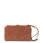 The Sak Iris Smartphone Wallet - Leather - Tobacco Floral Embossed