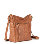 The Sak Ashland Crossbody - Leather - Tobacco Floral Embossed