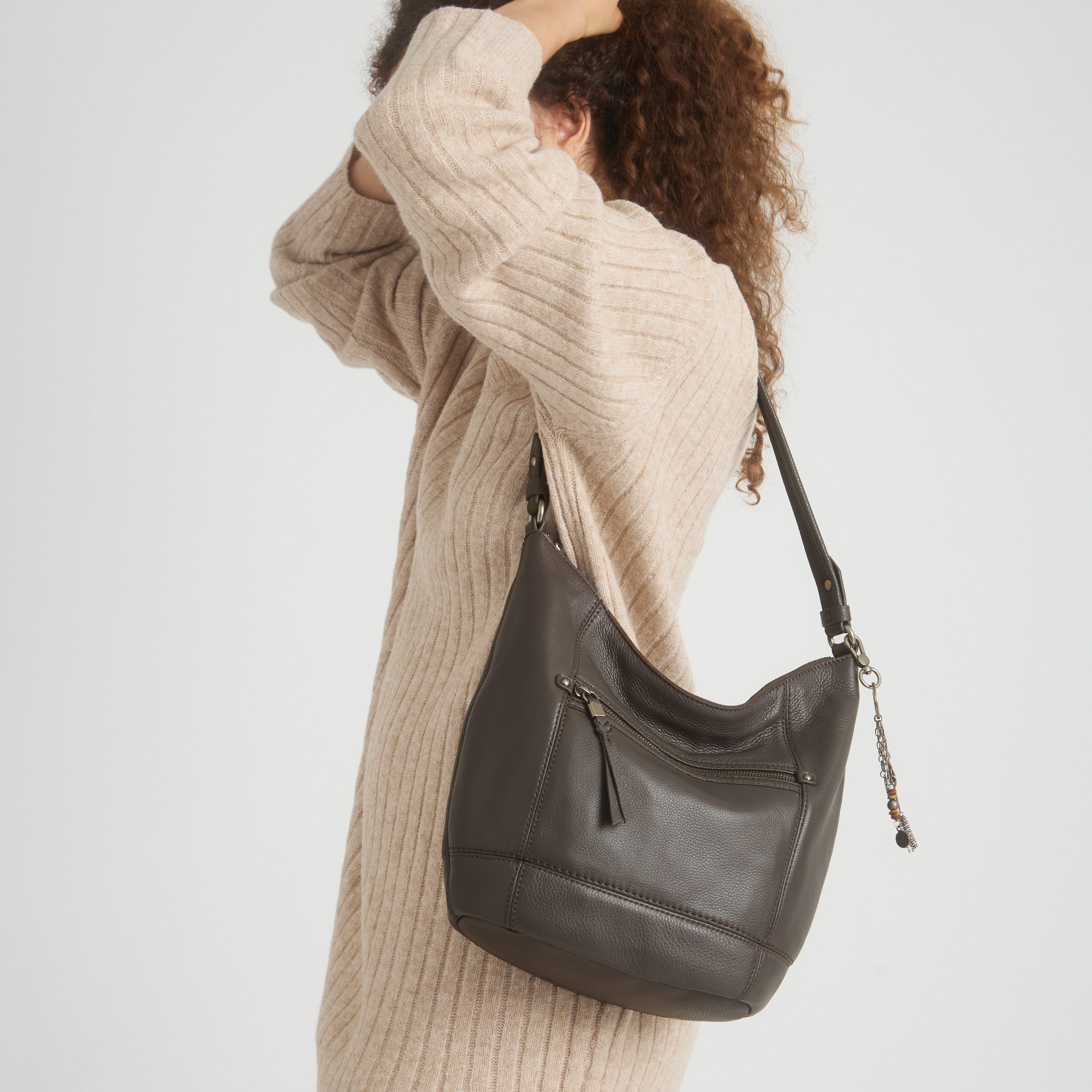 The Sak Sequoia Hobo - Leather - Slate
