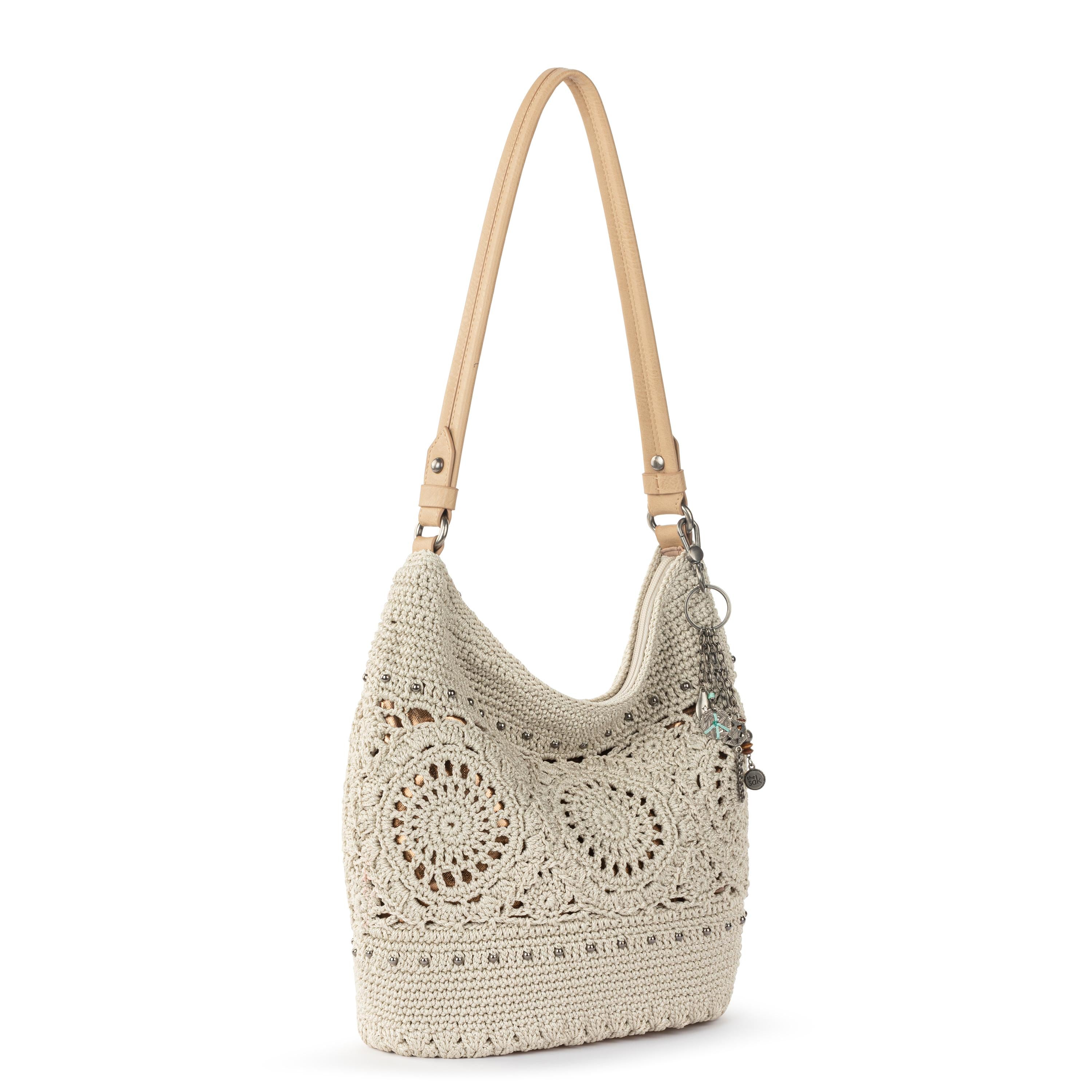 The Sak Sequoia Hobo - Hand Crochet - Natural Medallion