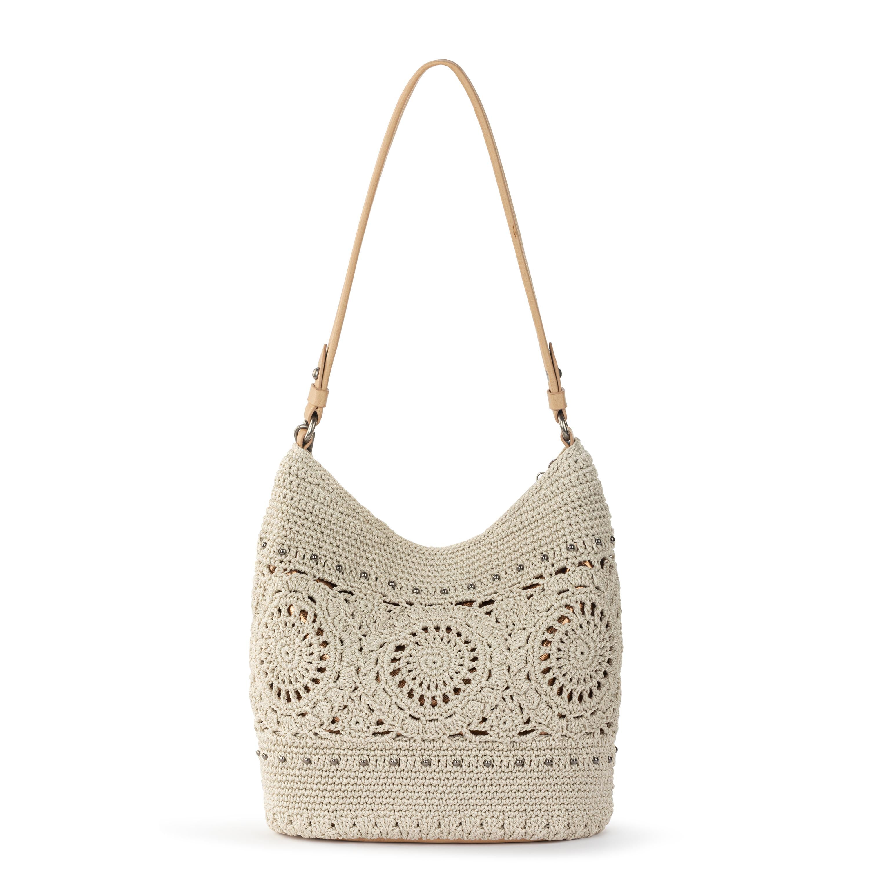 The Sak Sequoia Hobo - Hand Crochet - Natural Medallion