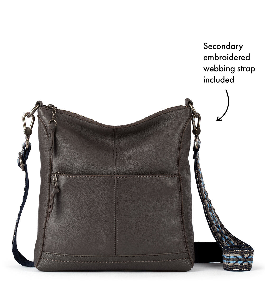 The Sak Lucia Crossbody - Leather - Slate