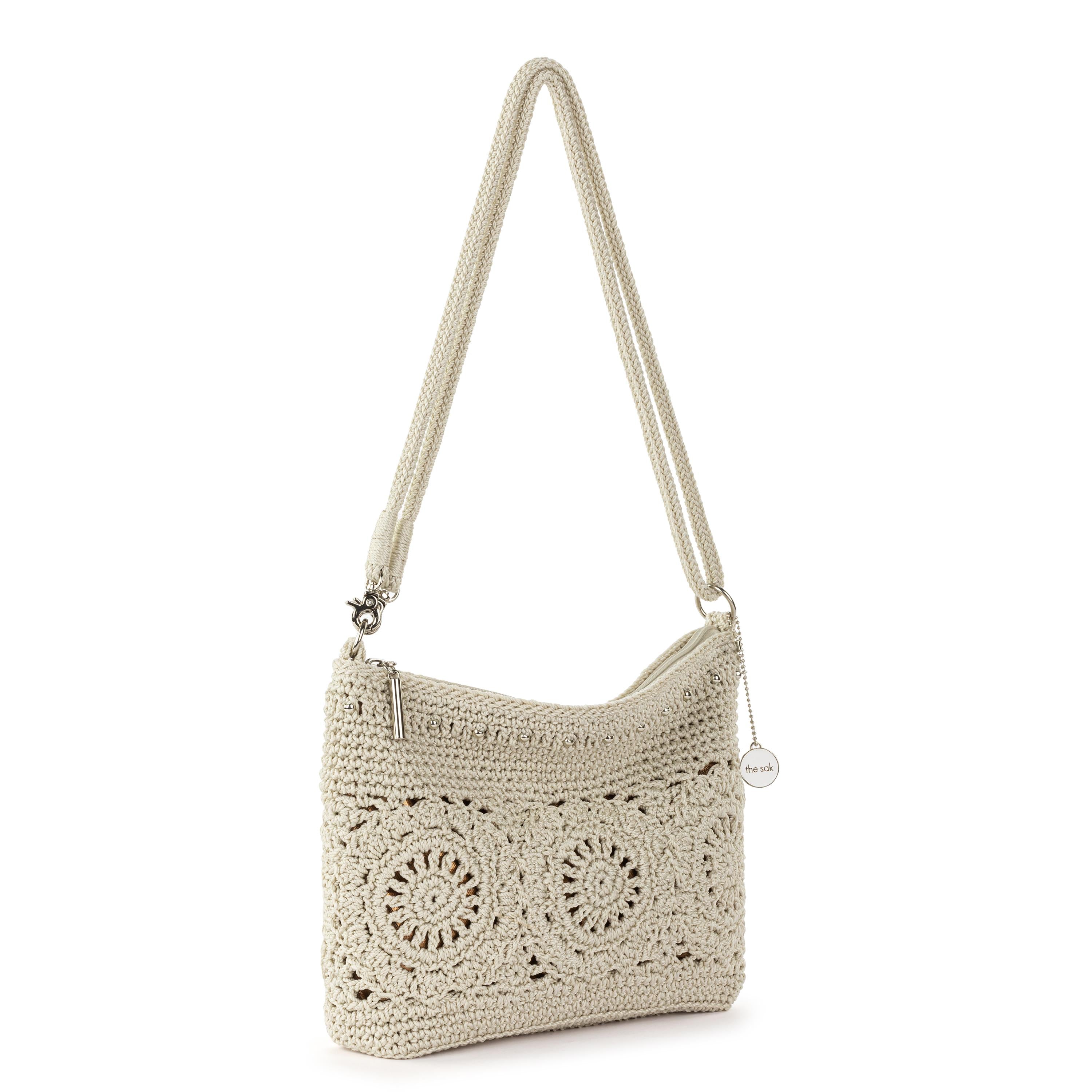 The Sak Lumi Crossbody - Hand Crochet - Natural Medallion