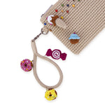 The Sak Vita Wristlet - Hand Crochet - Ecru Multi Beads