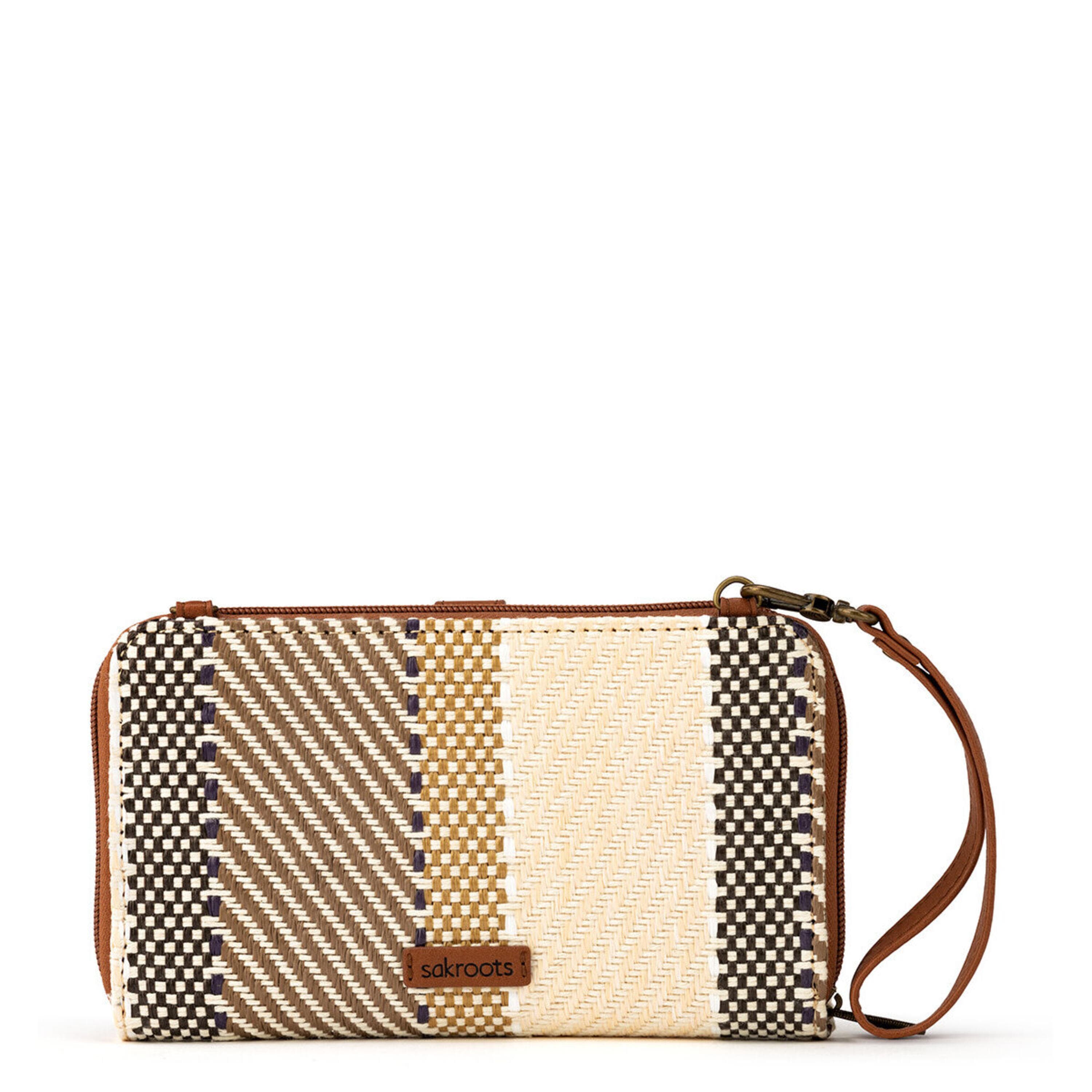 Sakroots Smartphone Wallet - Straw - Tobacco Batik World Woven