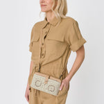 The Sak Iris Smartphone Wallet - Hand Crochet - Natural Medallion