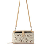The Sak Iris Smartphone Wallet - Hand Crochet - Natural Medallion