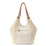 Sakroots Roma Shopper - Straw - White Flower Blossom