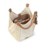 Sakroots Roma Shopper - Straw - White Flower Blossom