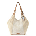 Sakroots Roma Shopper - Straw - White Flower Blossom