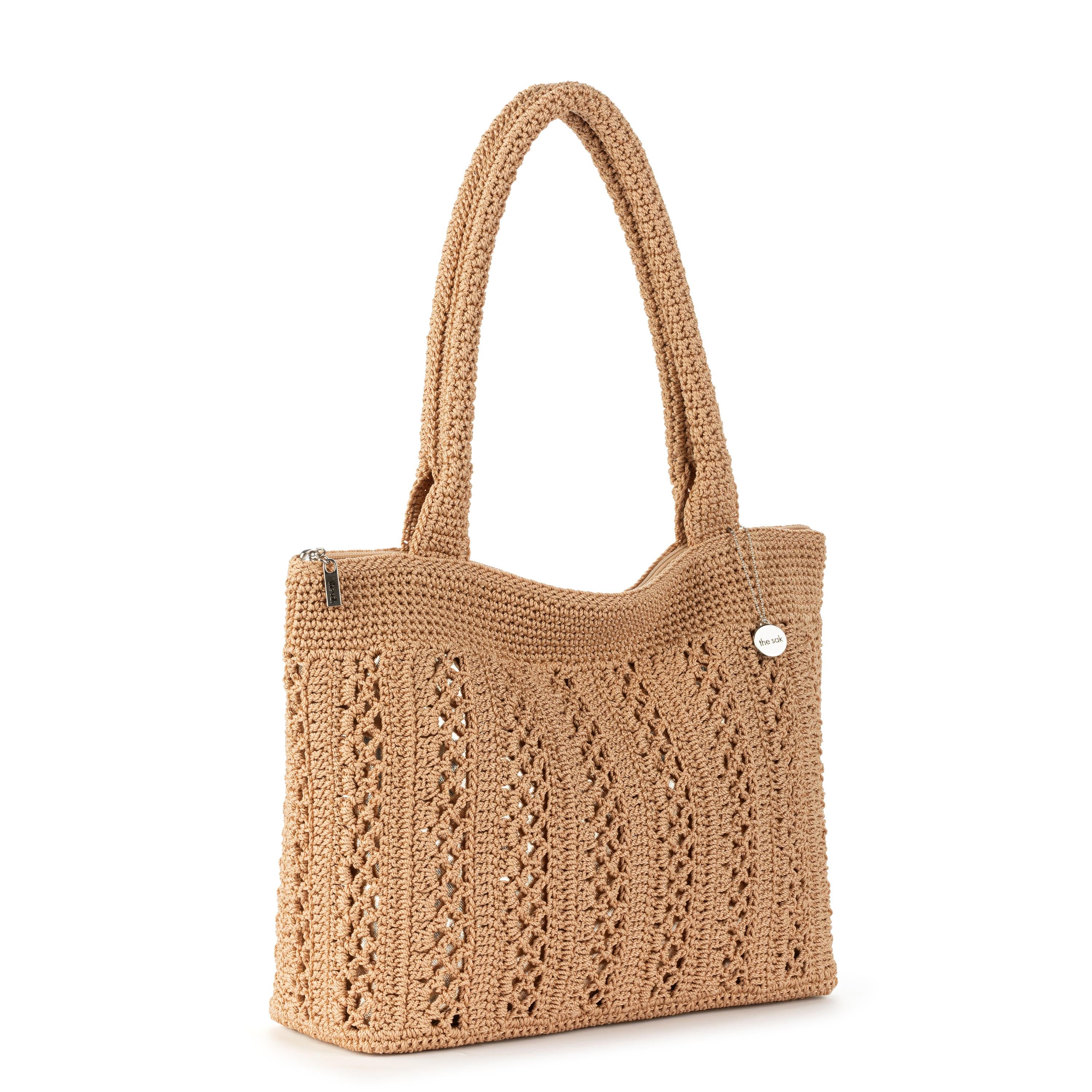 The Sak Crafted Classic Carryall - Hand Crochet - Bamboo With Gold