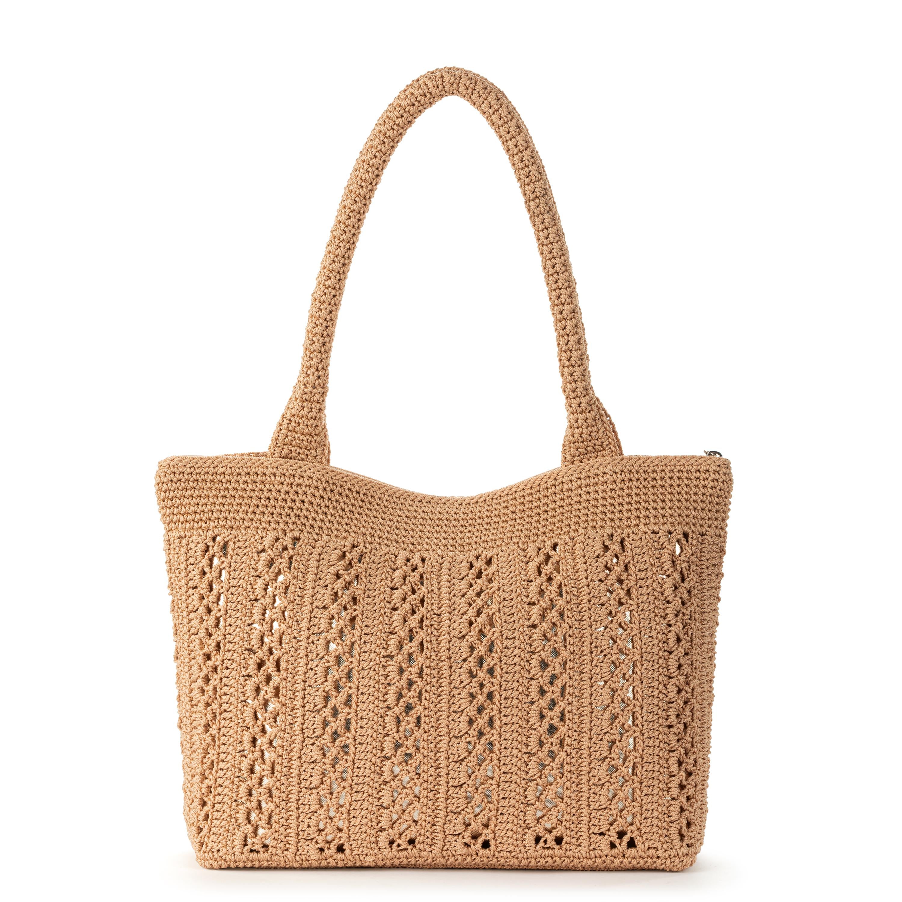 The Sak Crafted Classic Carryall - Hand Crochet - Bamboo With Gold