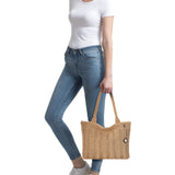The Sak Crafted Classic Carryall - Hand Crochet - Bamboo With Gold