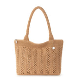 The Sak Crafted Classic Carryall - Hand Crochet - Bamboo With Gold