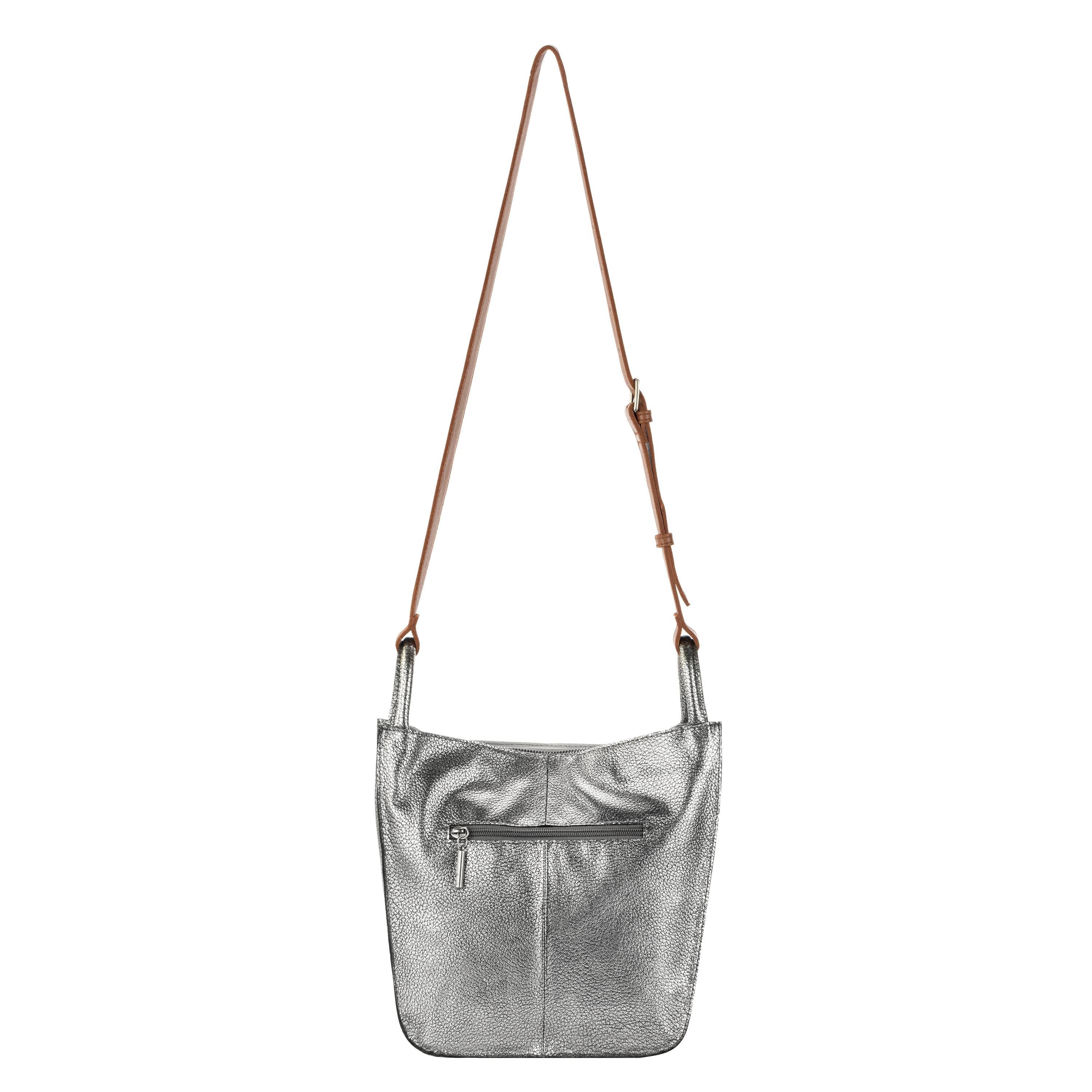 The Sak Los Feliz Crossbody - Leather - Dark Silver
