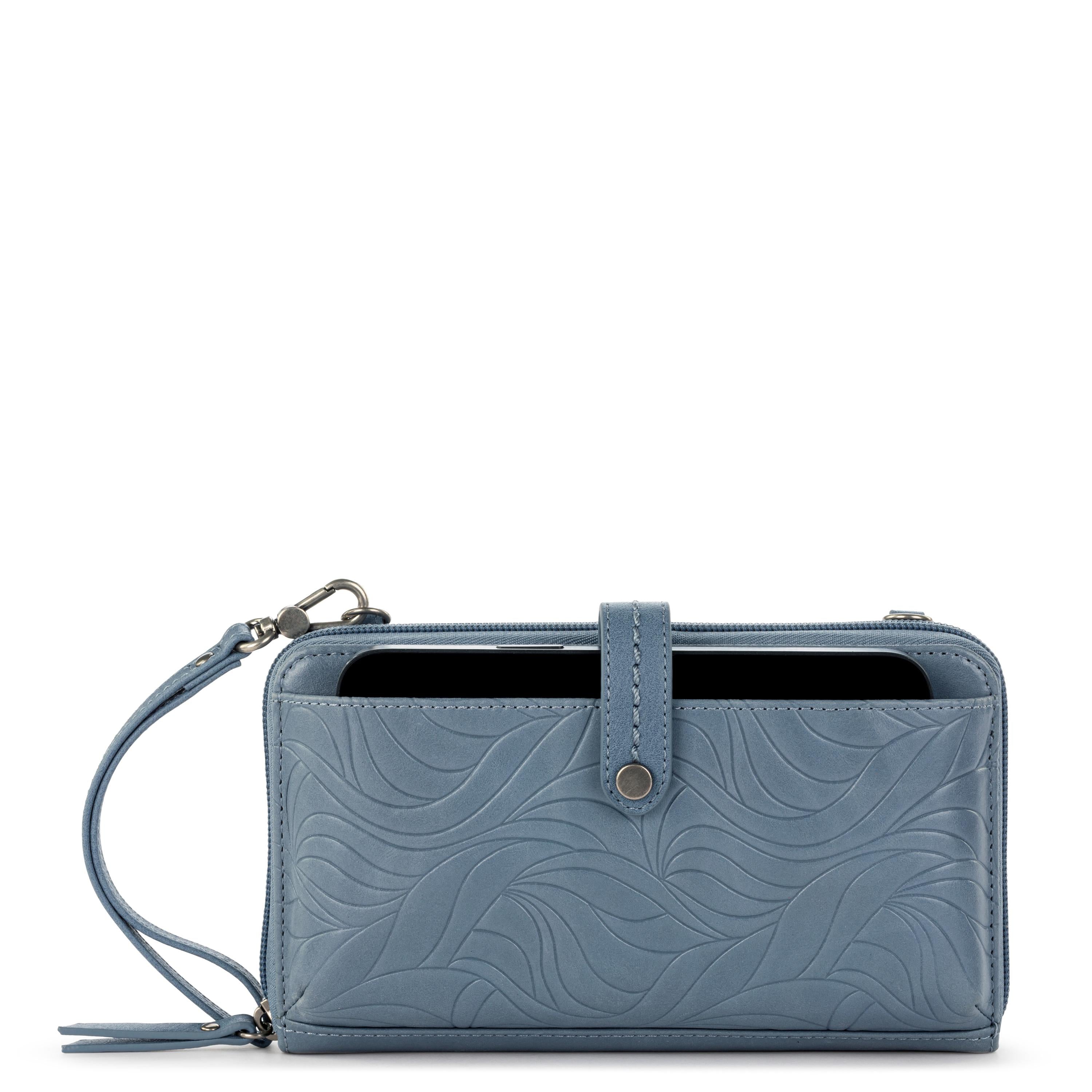 The Sak Iris Smartphone Wallet - Leather - Maritime Wave Embossed
