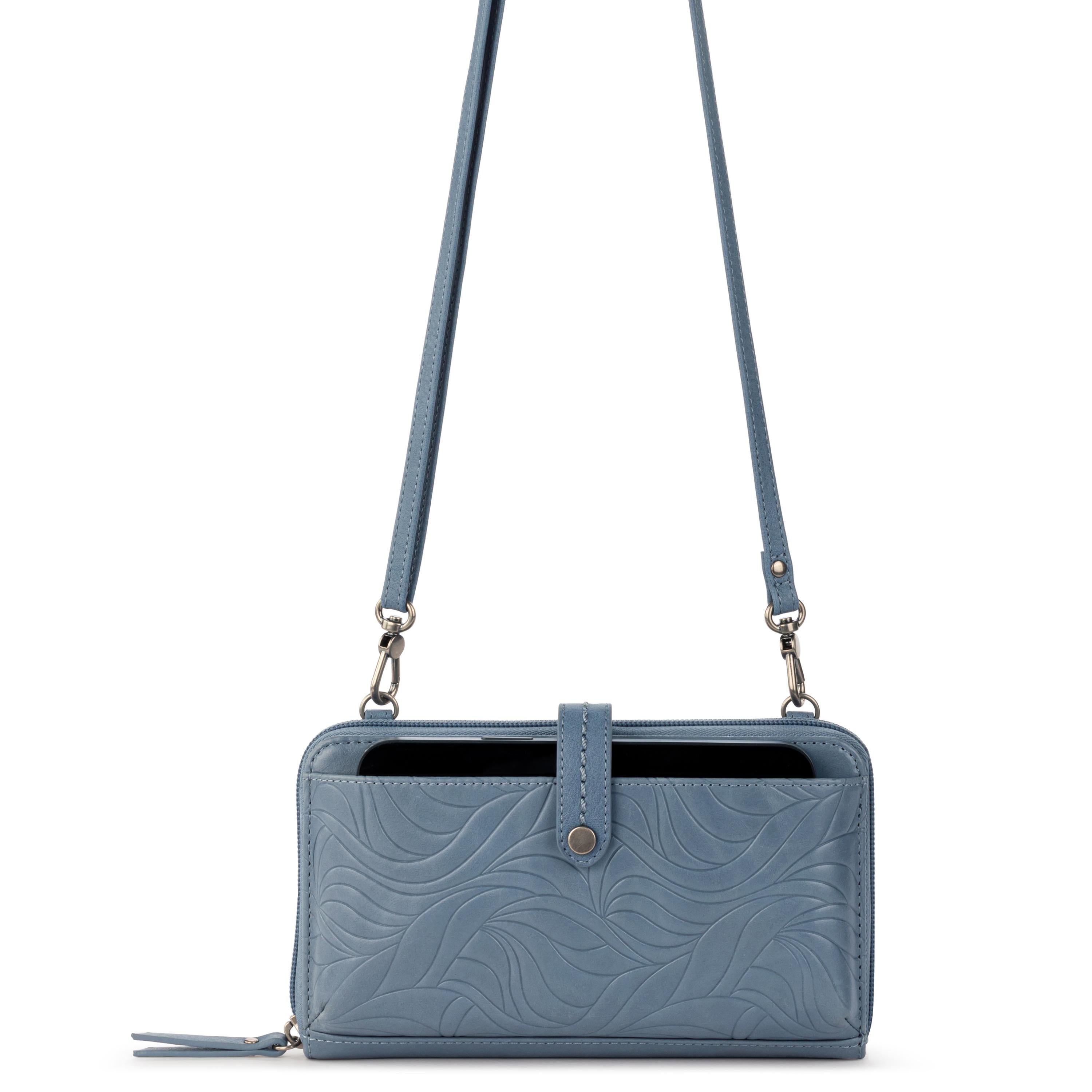 The Sak Iris Smartphone Wallet - Leather - Maritime Wave Embossed