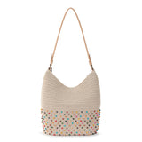 The Sak Sequoia Hobo - Hand Crochet - Ecru Multi Beads