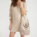 The Sak Sequoia Hobo - Hand Crochet - Ecru Multi Beads