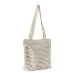 The Sak Casual Classics Tote - Hand Crochet - Natural With Silver