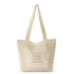 The Sak Casual Classics Tote - Hand Crochet - Natural With Silver