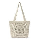 The Sak Casual Classics Tote - Hand Crochet - Natural With Silver