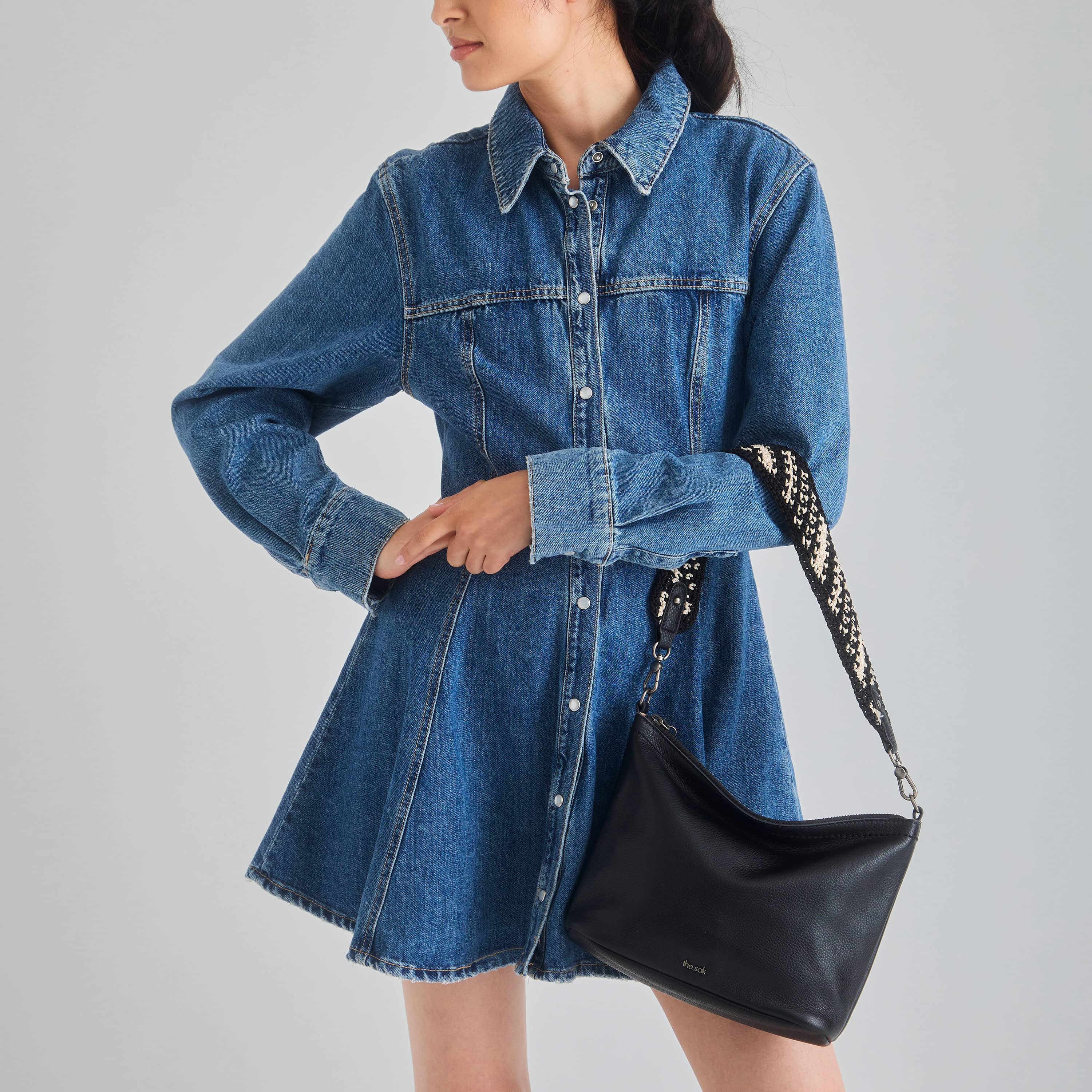 The Sak Jasmine Small Hobo - Leather - Black