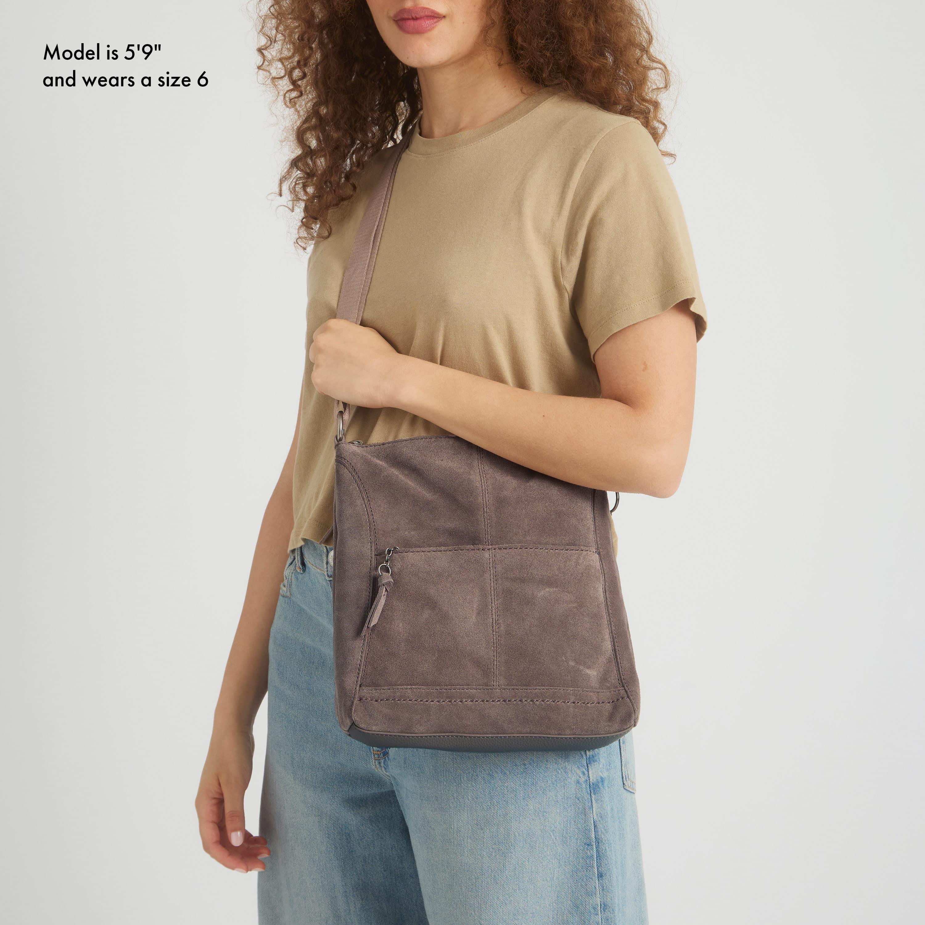 The Sak Lucia Crossbody - Leather - Mushroom Suede