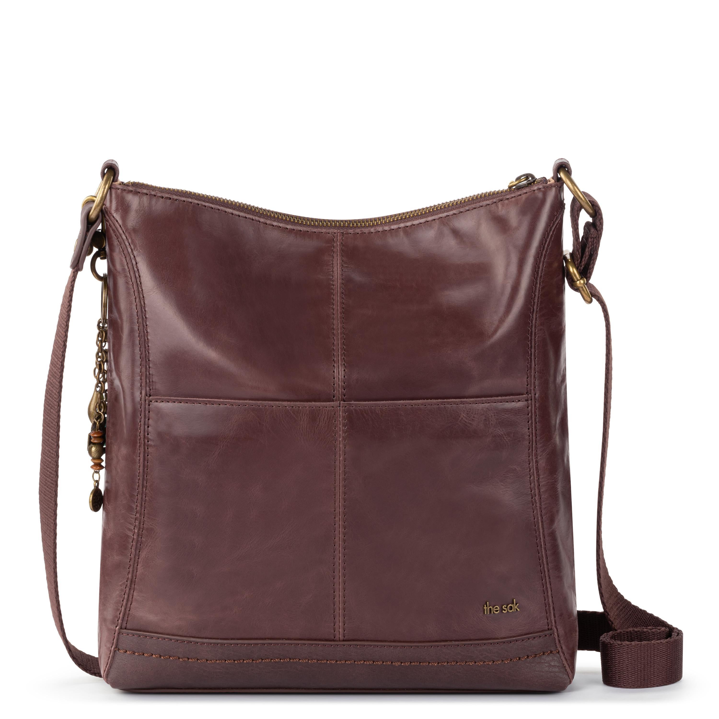 The Sak Lucia Crossbody - Leather - Mahogany Tile Embossed