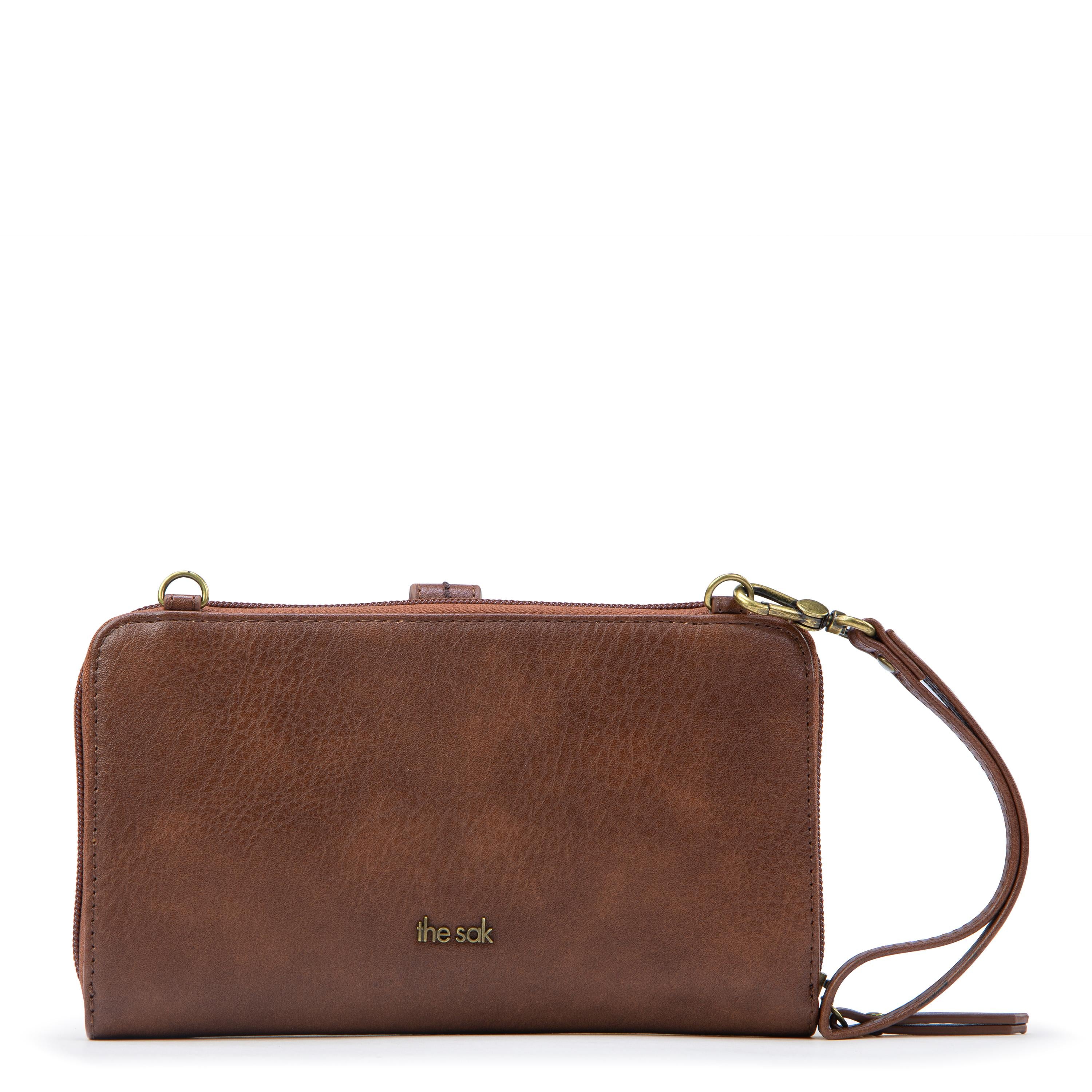 The Sak Iris Smartphone Wallet - Hand Crochet - Woodland Stripe