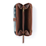 The Sak Iris Smartphone Wallet - Hand Crochet - Woodland Stripe