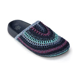 The Sak Bolinas Clog - Hand Crochet - Lapis Stripe