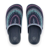 The Sak Bolinas Clog - Hand Crochet - Lapis Stripe