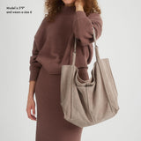 The Sak Los Feliz Large Tote - Leather - Sand Suede