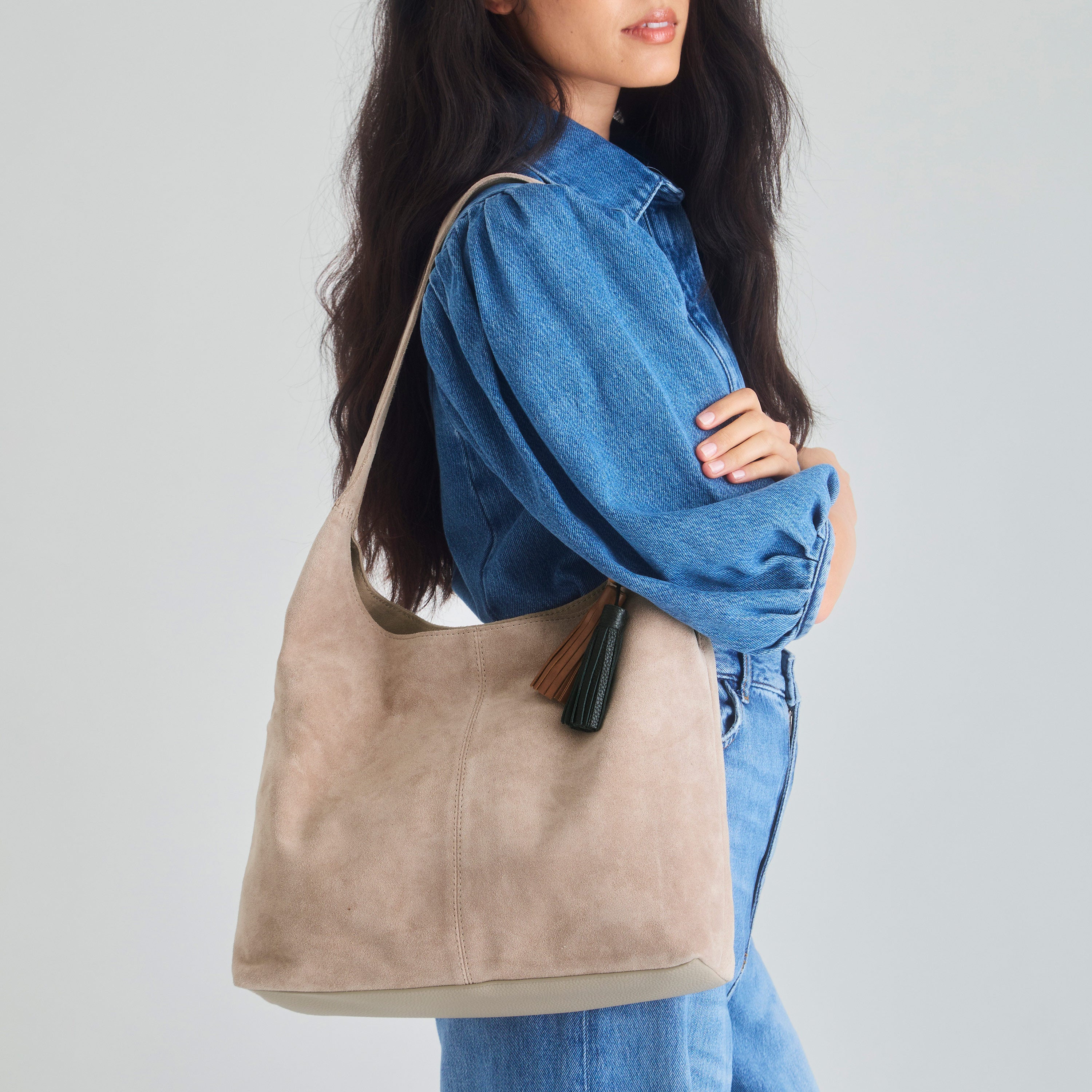 The Sak Huntley Hobo - Leather - Sand Suede