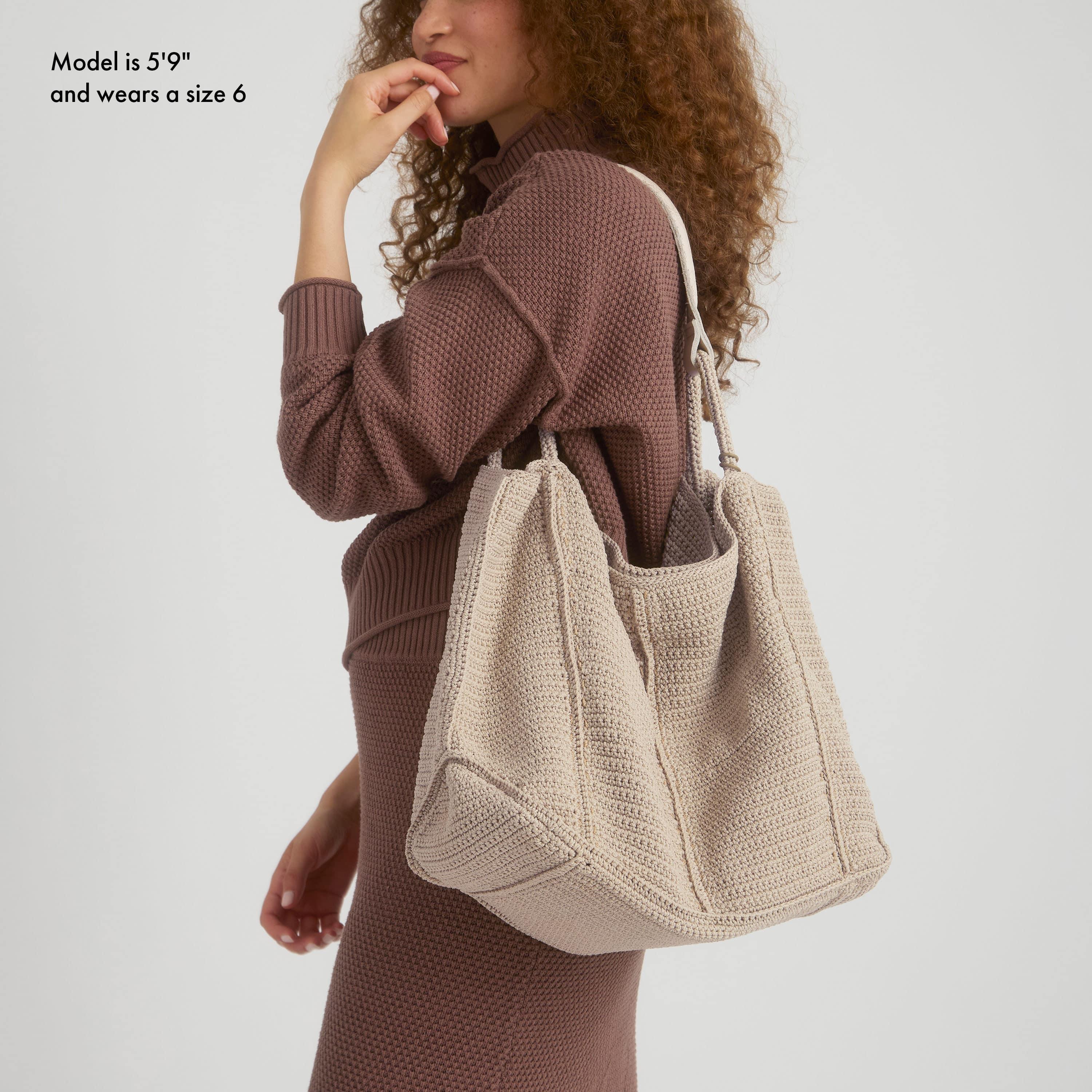 The Sak Los Feliz Large Tote - Hand Crochet - Ecru