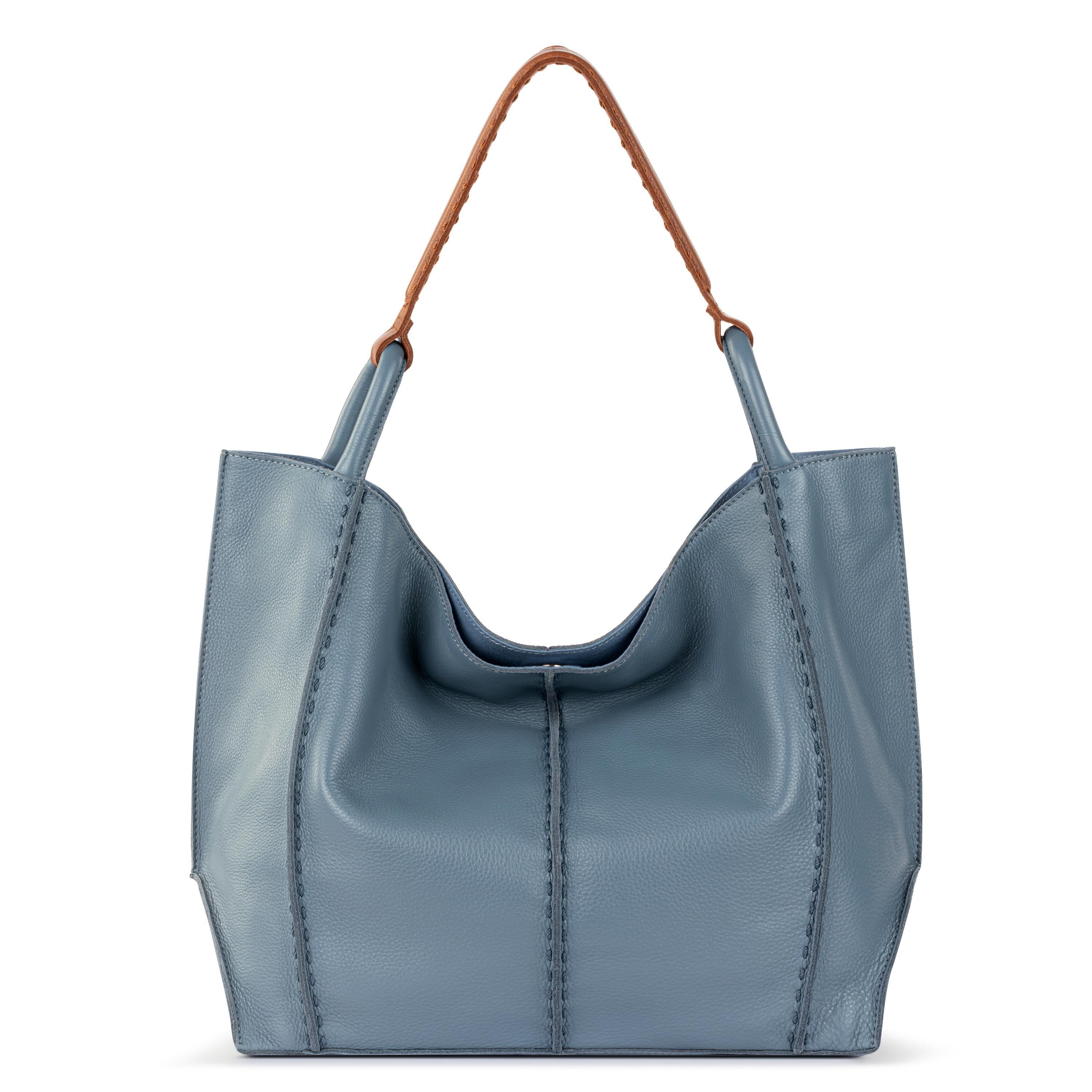 The Sak Los Feliz Large Tote and Iris Smartphone Wallet Bundle - Leather - Maritime