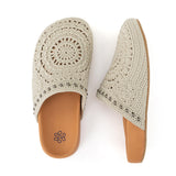 The Sak Bolinas Clog - Hand Crochet - Natural Medallion