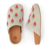 The Sak Bolinas Clog - Hand Crochet - Natural Strawberries
