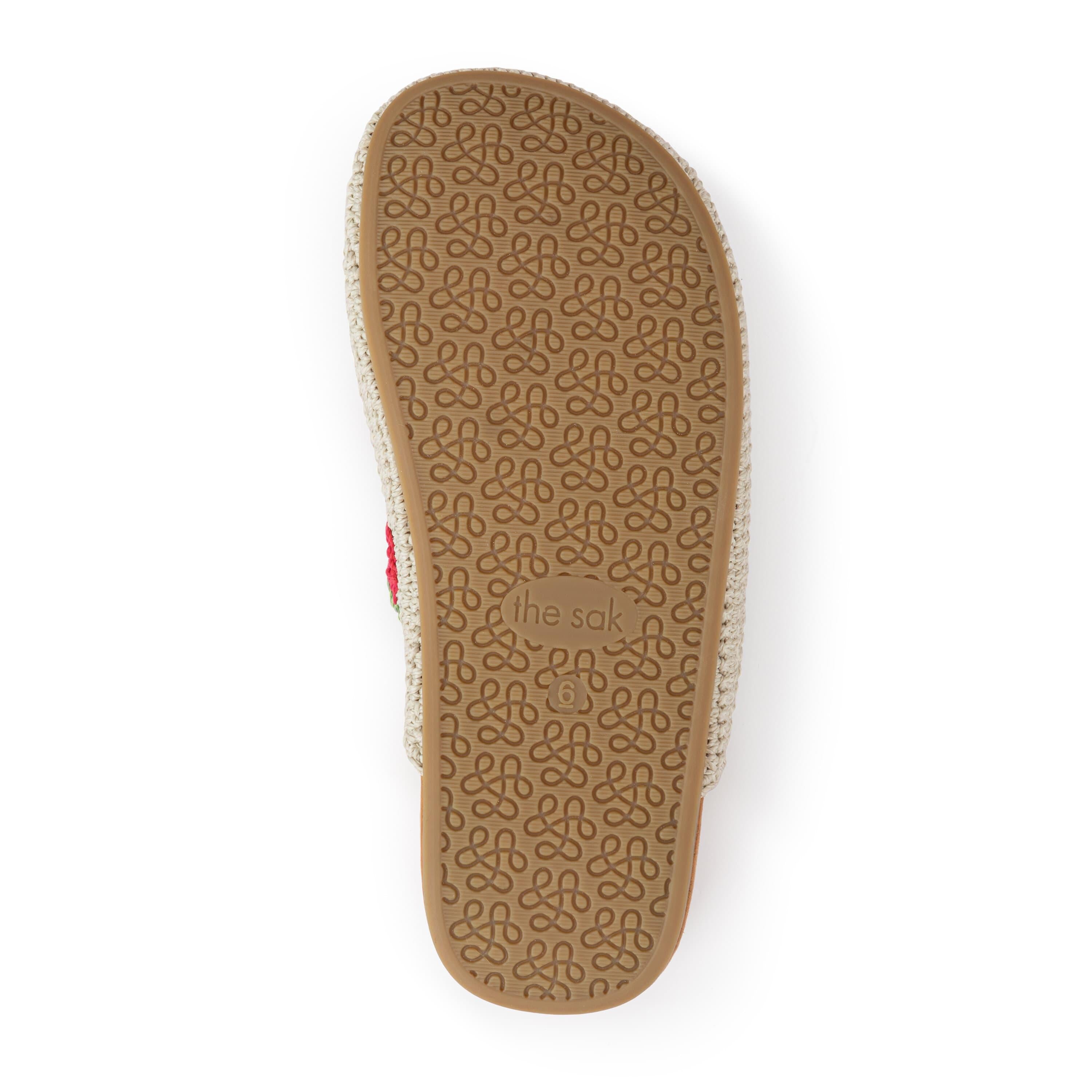 The Sak Bolinas Clog - Hand Crochet - Natural Strawberries