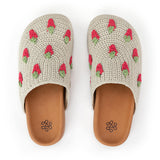 The Sak Bolinas Clog - Hand Crochet - Natural Strawberries