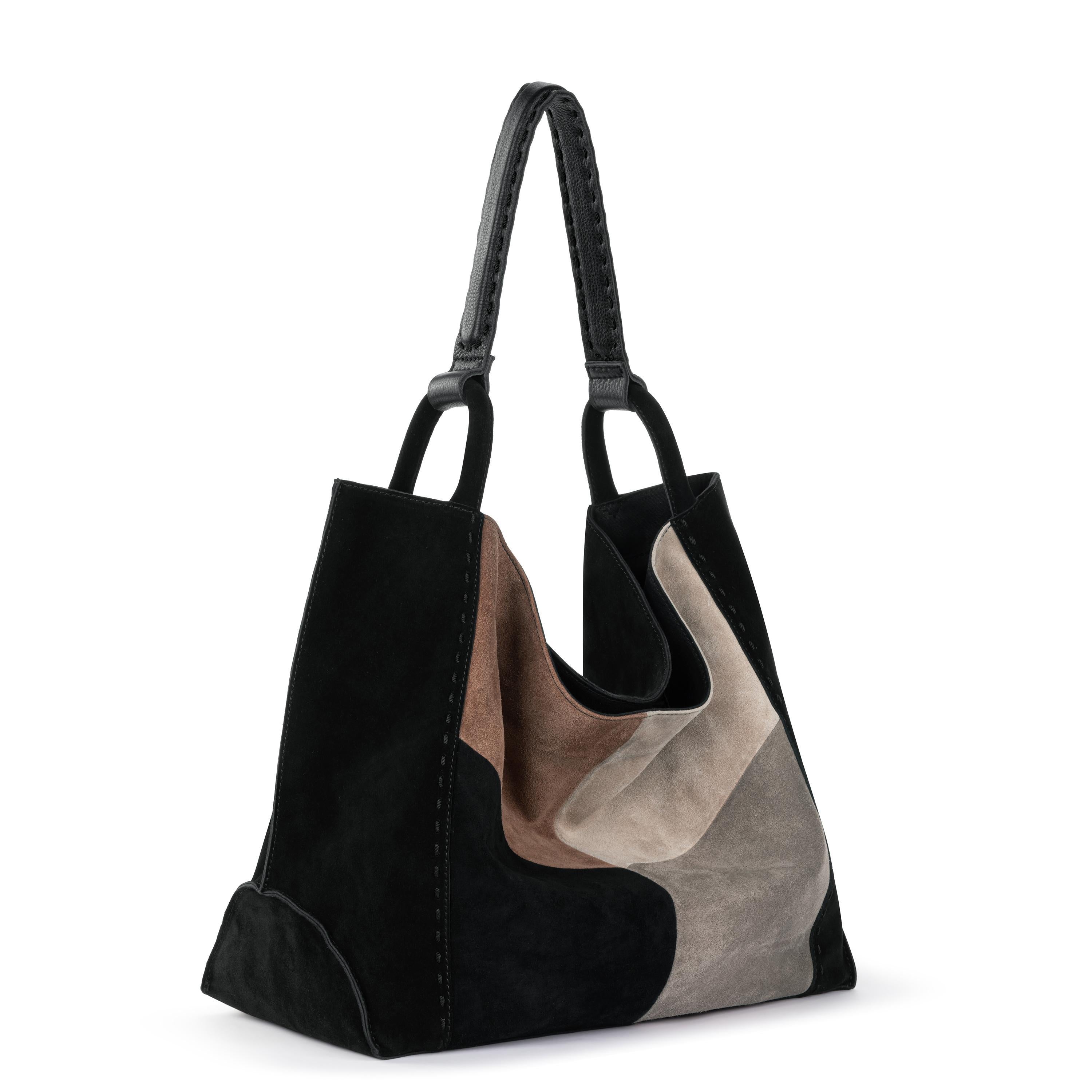 The Sak Los Feliz Large Tote - Leather - Neutral Suede Block