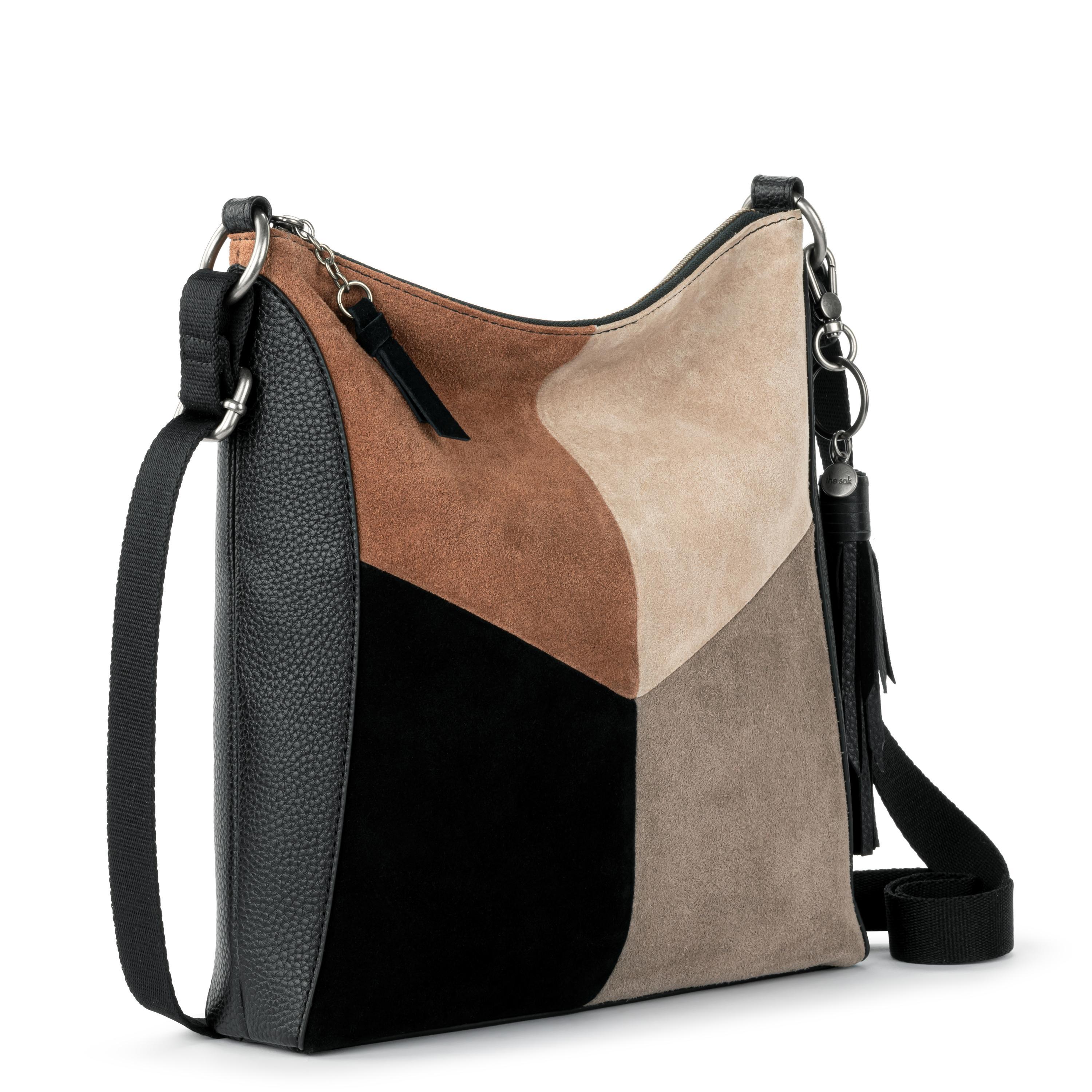 The Sak Lucia Crossbody - Leather - Neutral Suede Block
