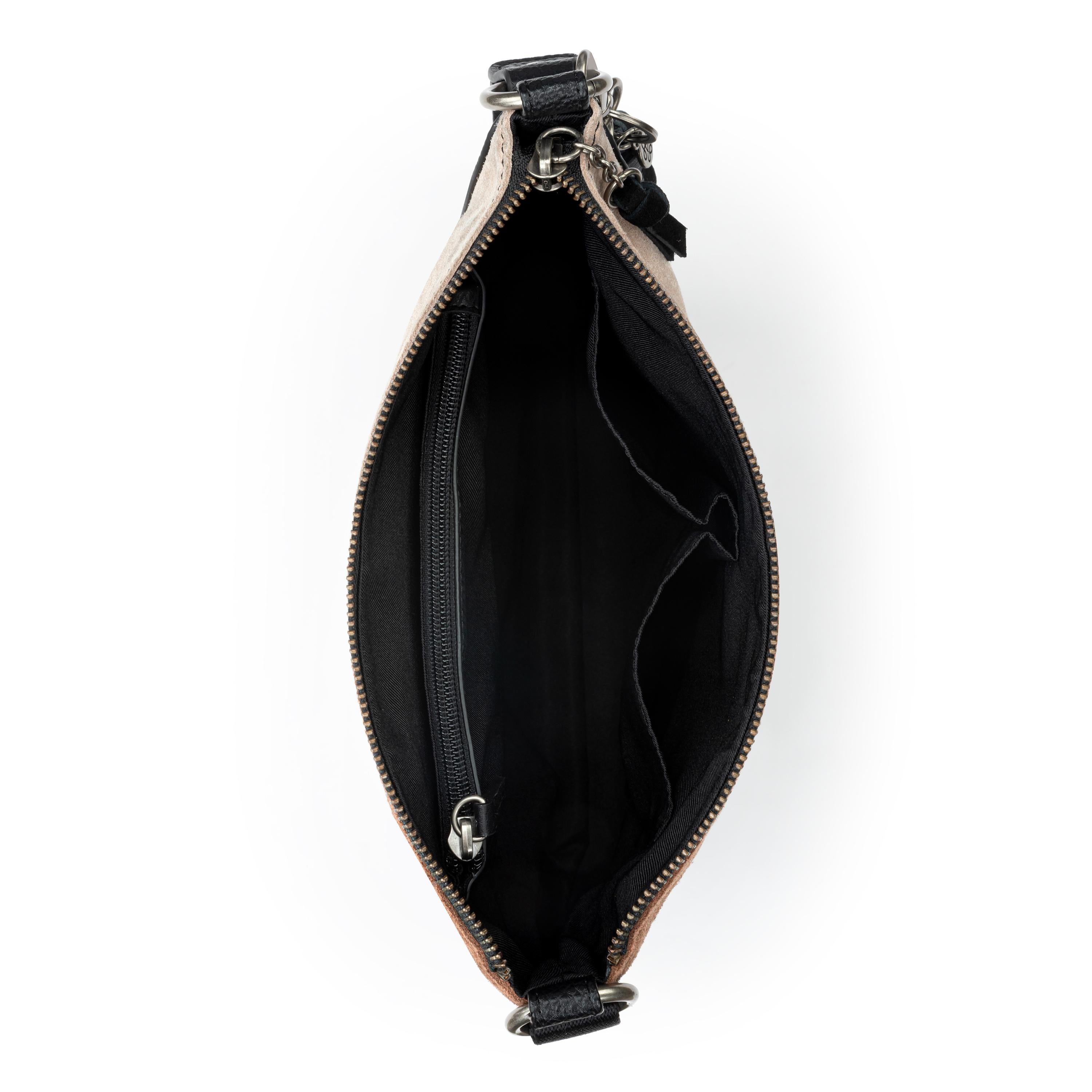 The Sak Lucia Crossbody - Leather - Neutral Suede Block