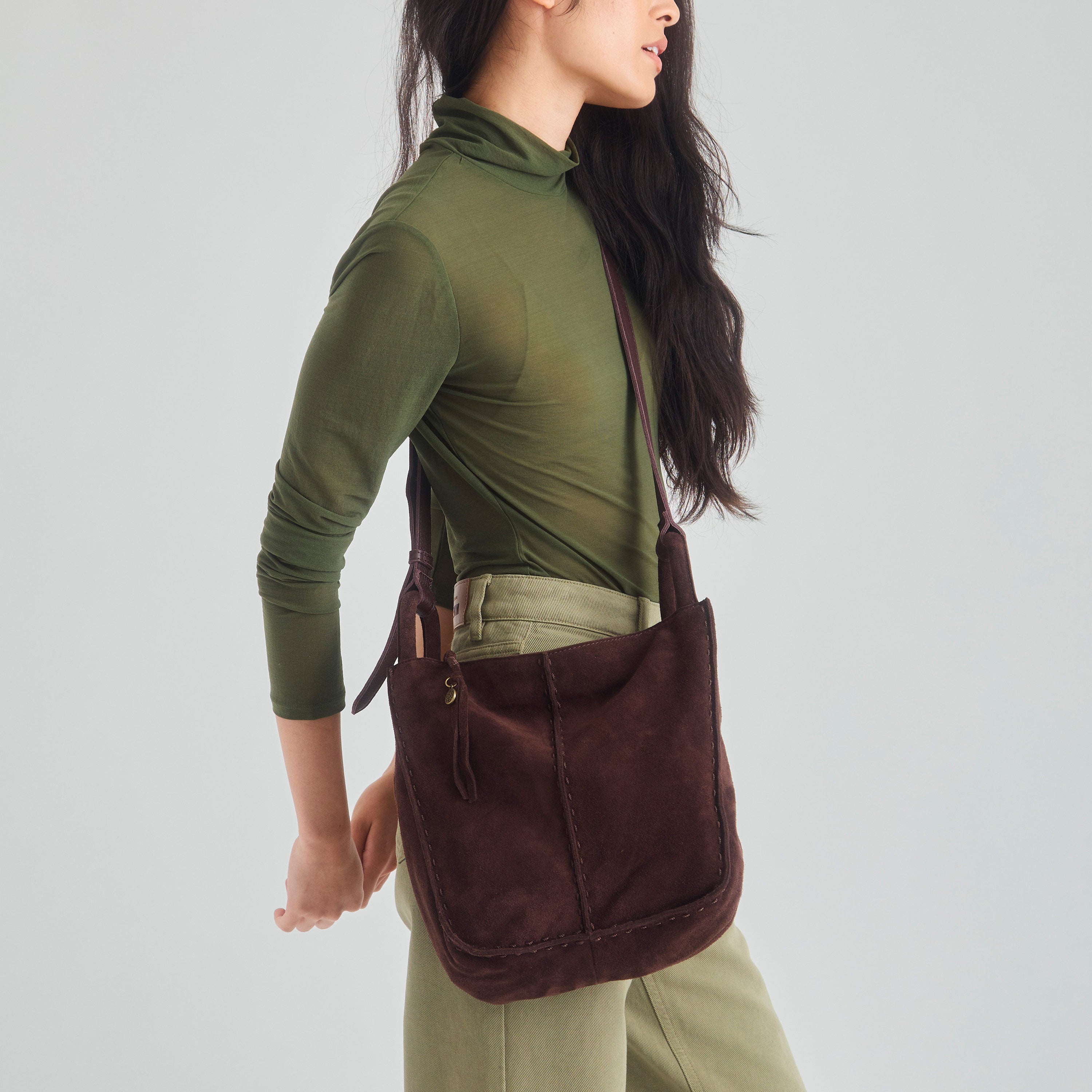The Sak Los Feliz Crossbody - Leather - Mahogany Suede