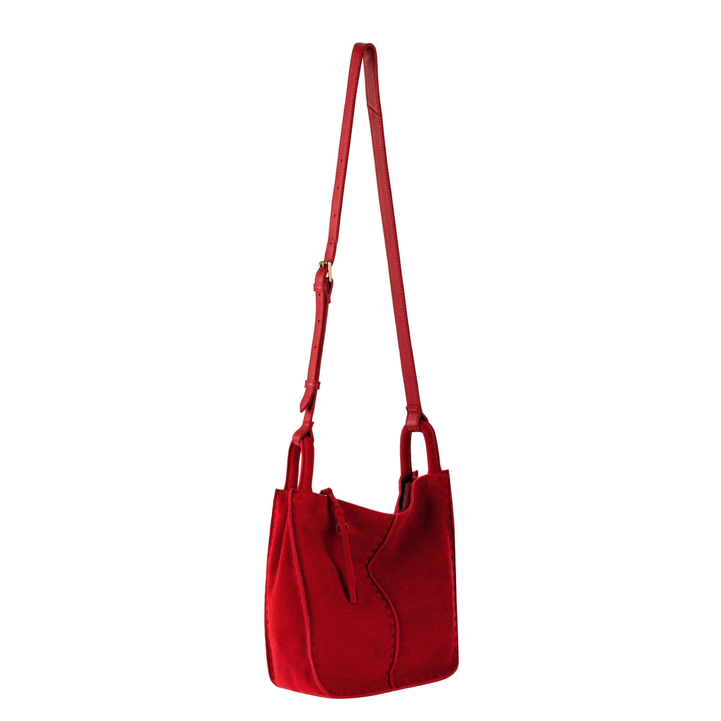 The Sak Los Feliz Crossbody - Leather - Scarlet Suede