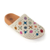 The Sak Bolinas Clog - Hand Crochet - Natural Multi Flowers