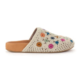 The Sak Bolinas Clog - Hand Crochet - Natural Multi Flowers