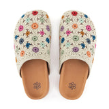 The Sak Bolinas Clog - Hand Crochet - Natural Multi Flowers