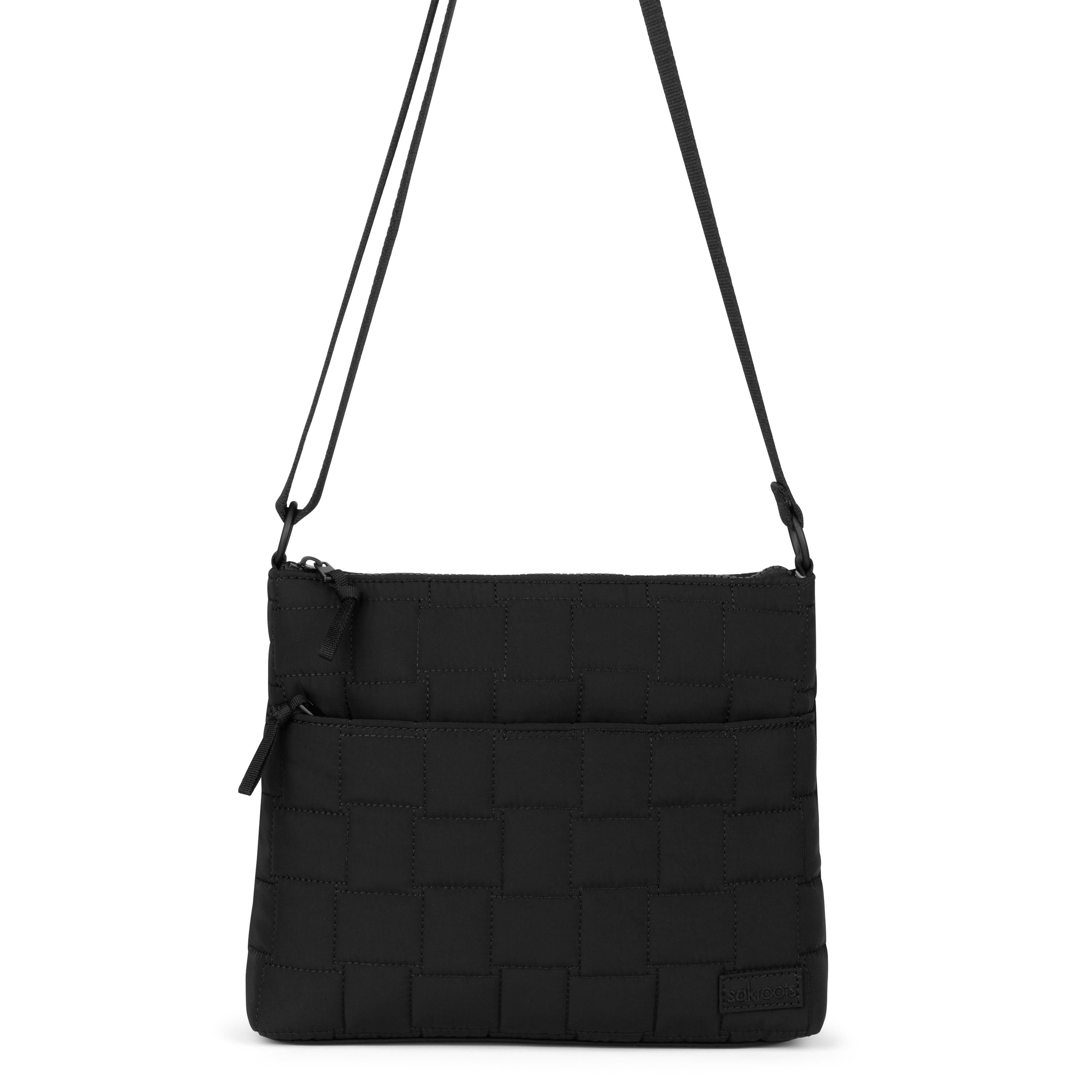 Sakroots Basic Crossbody - EcoTwill - Black Woven Quilted